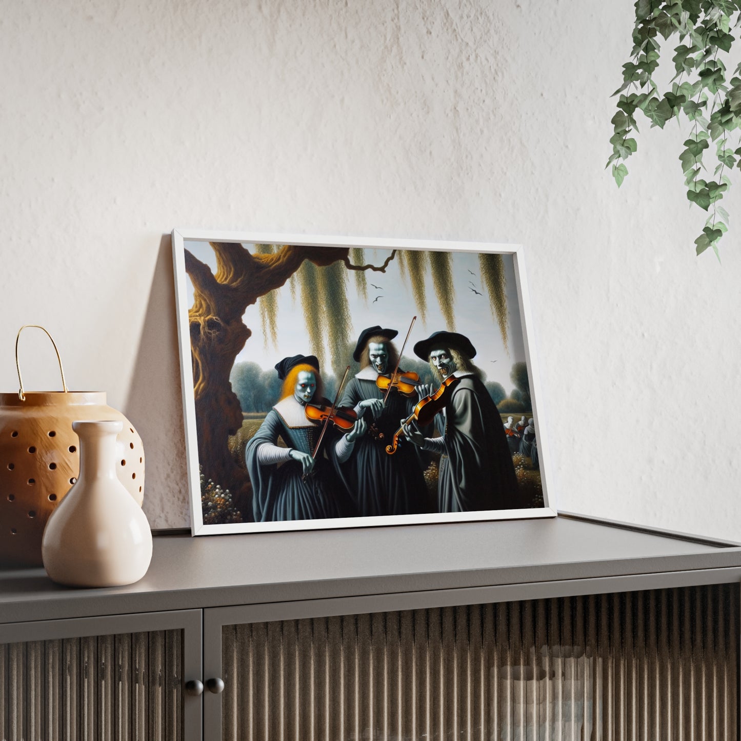 Framed Vermeer's Vampire Violinists Poster