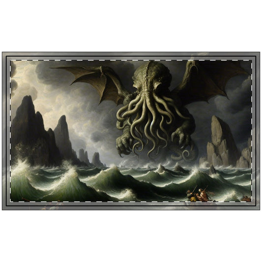 Cthulhu in the Storm Polyester Doormat