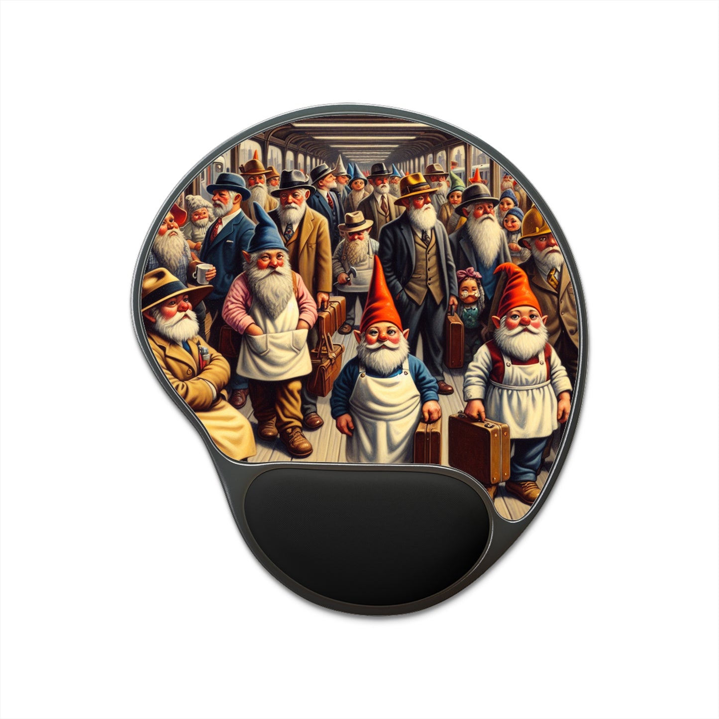 The Gnome-mute Home Mouse Pad with Wrist Rest