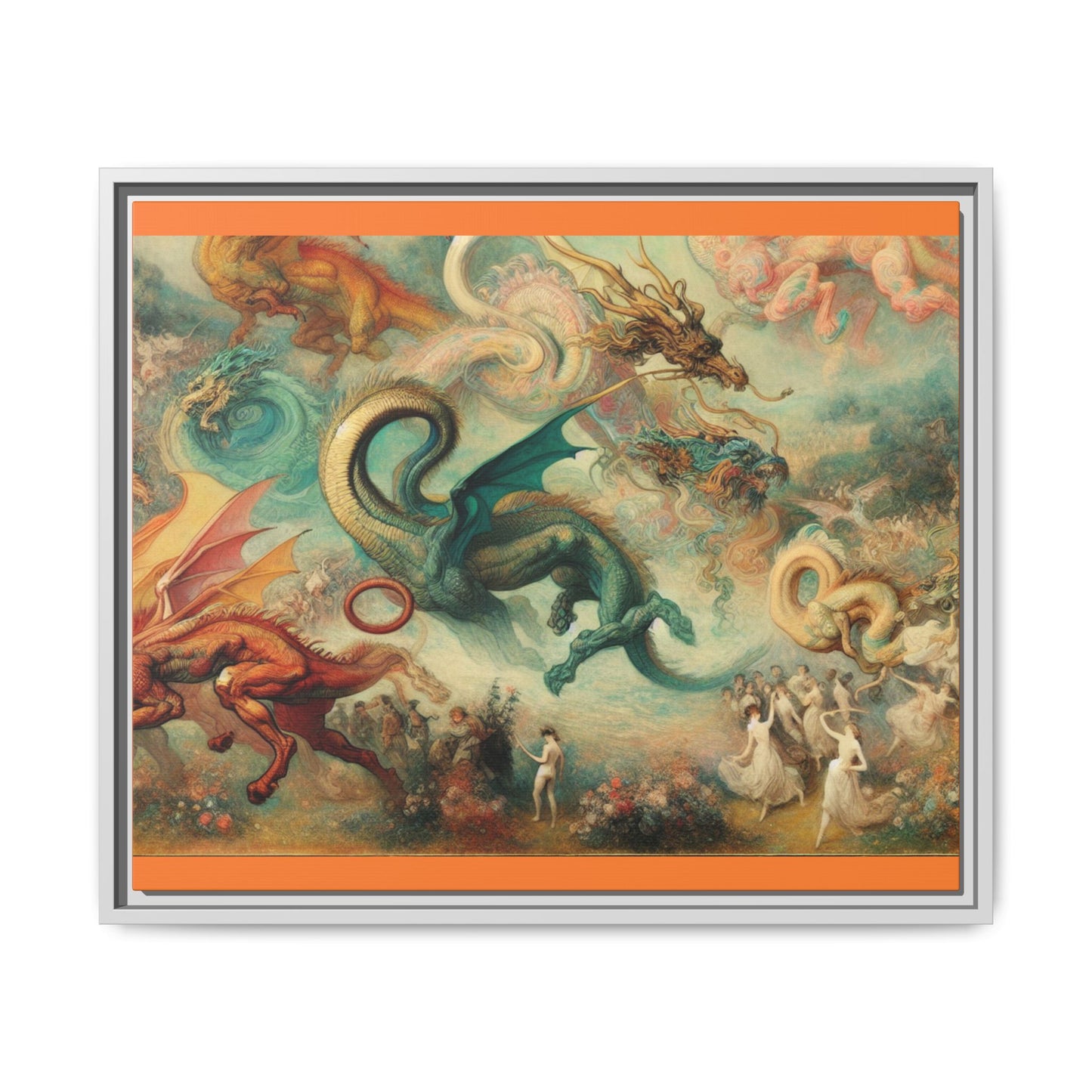 Degas Dreams of Dragons Canvas, Framed (Multi-color)