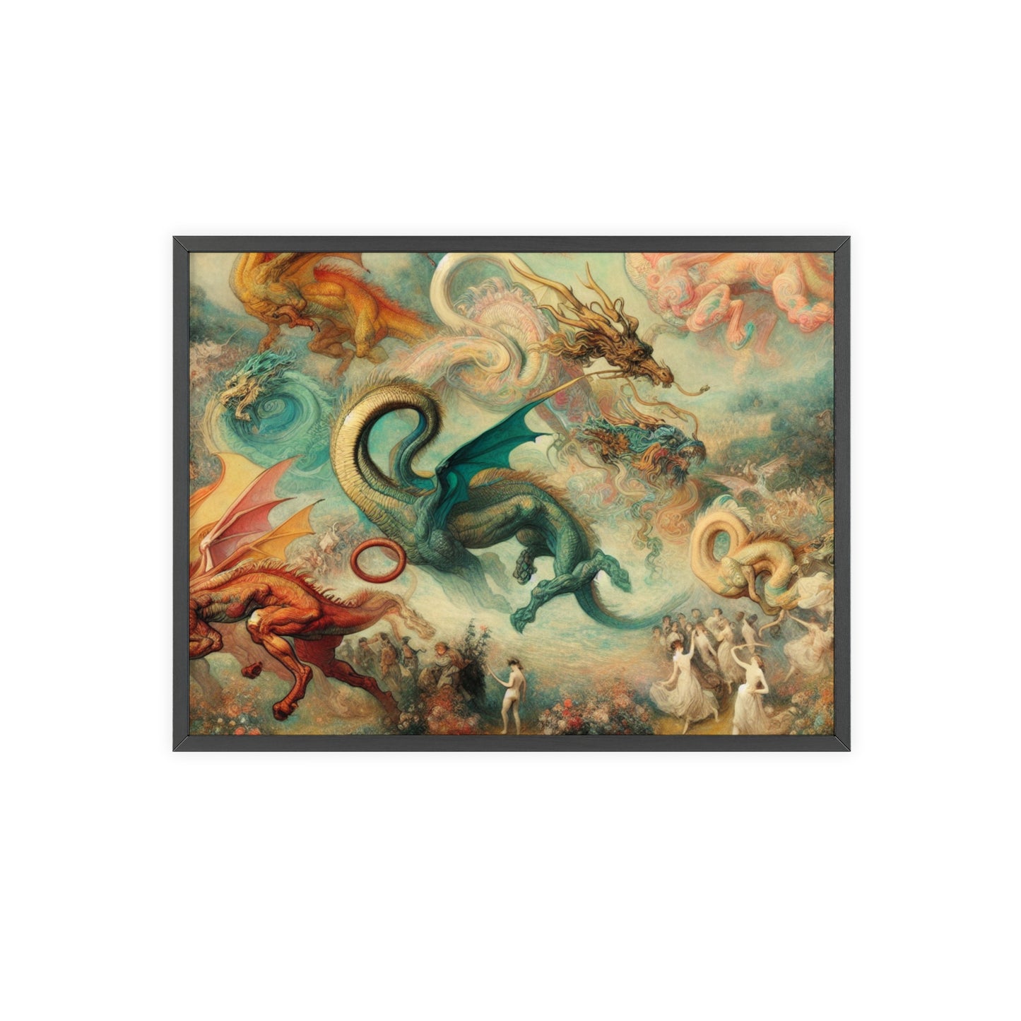 Framed Degas Dreams of Dragons Poster