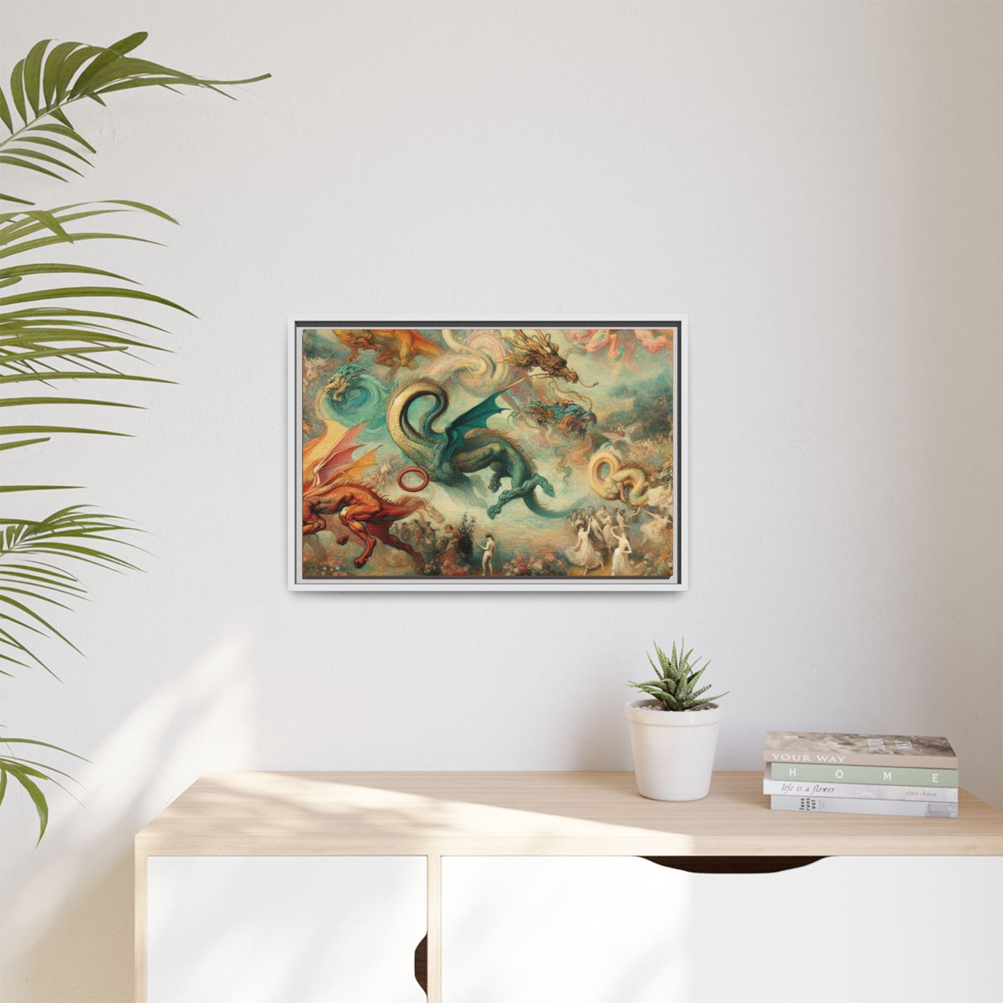 Degas Dreams of Dragons Canvas, Framed (Multi-color)