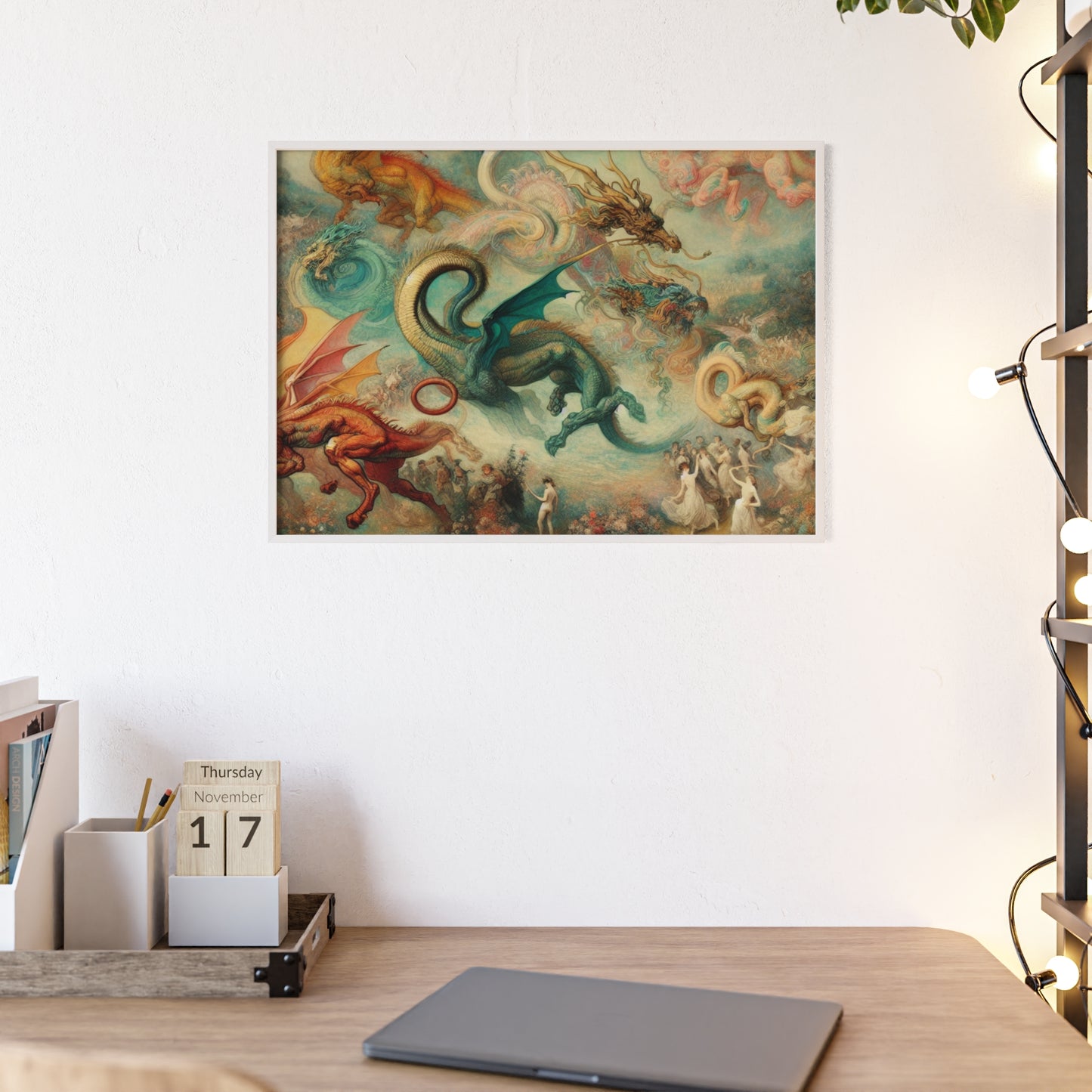 Framed Degas Dreams of Dragons Poster