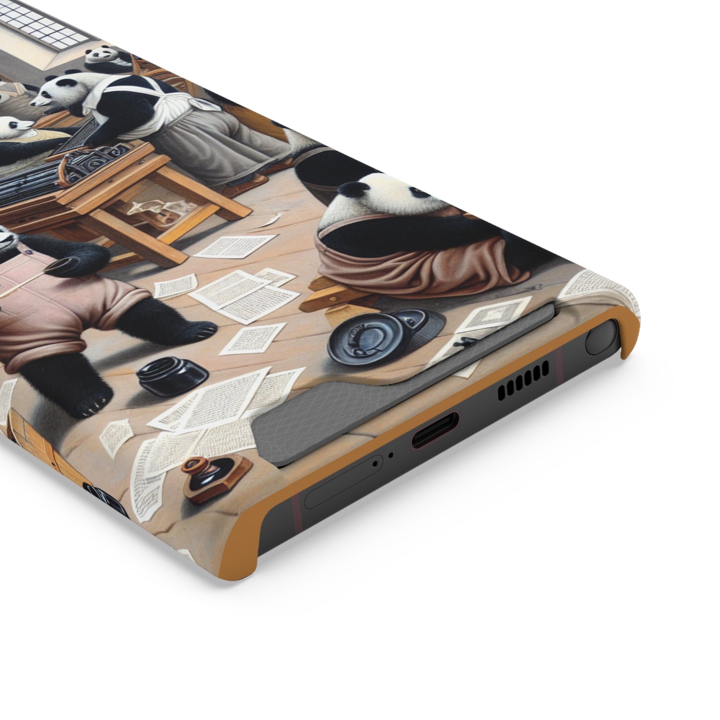 Printing Pandamonium Phone Case with Card Holder - GALAXY