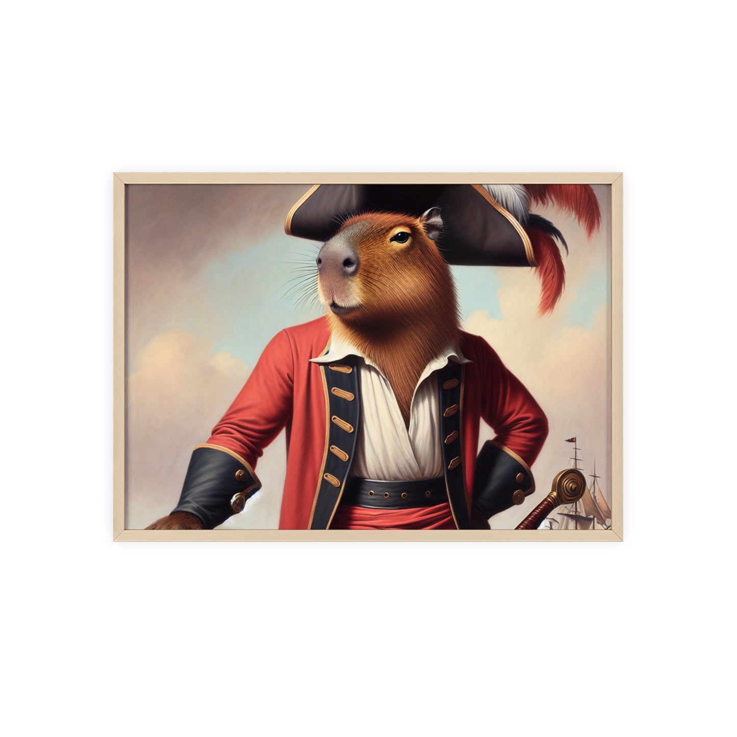 Framed Captain Capybara Poster