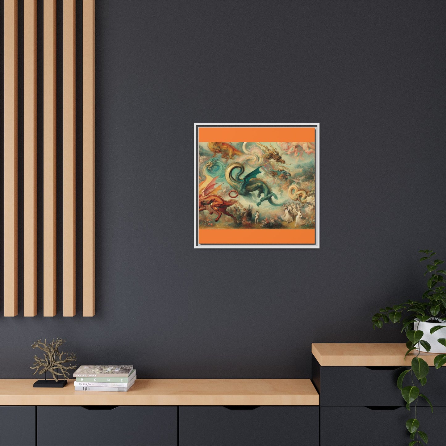 Degas Dreams of Dragons Canvas, Framed (Multi-color)