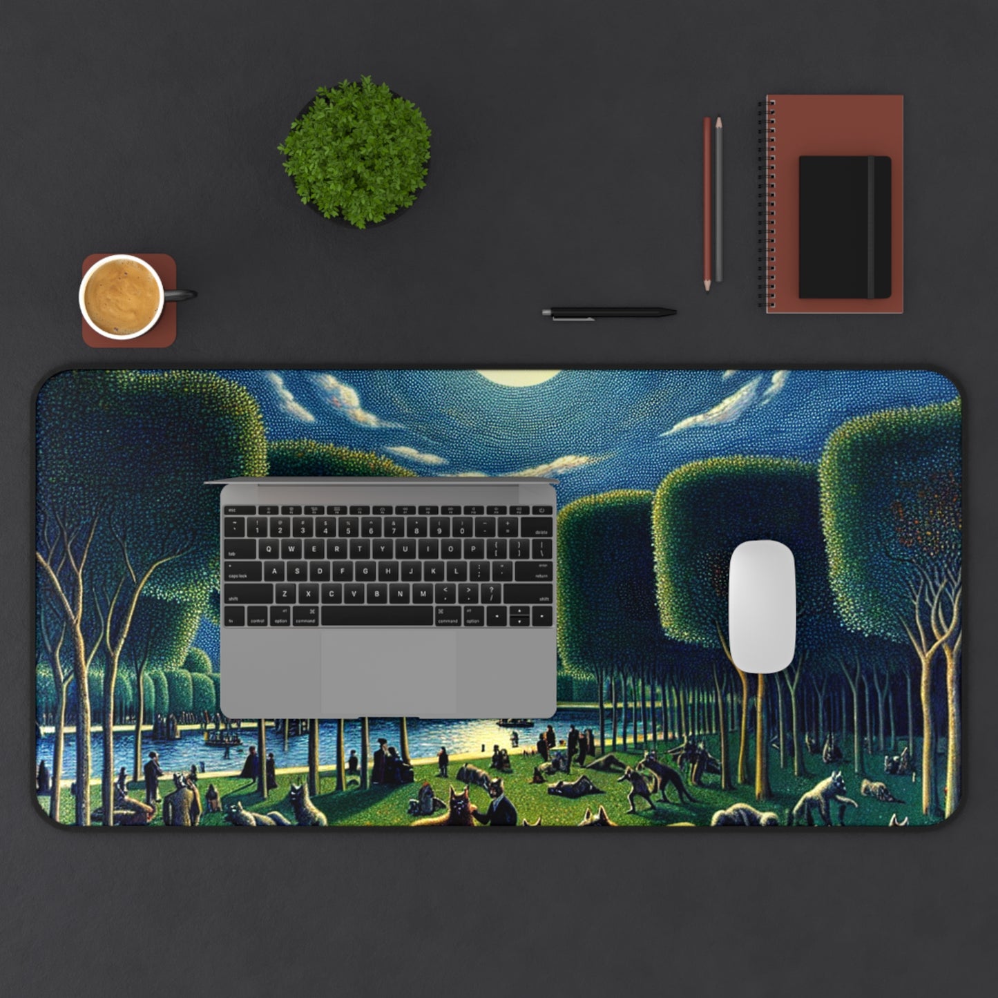 Werewolves at the Waterfront Desk Mat