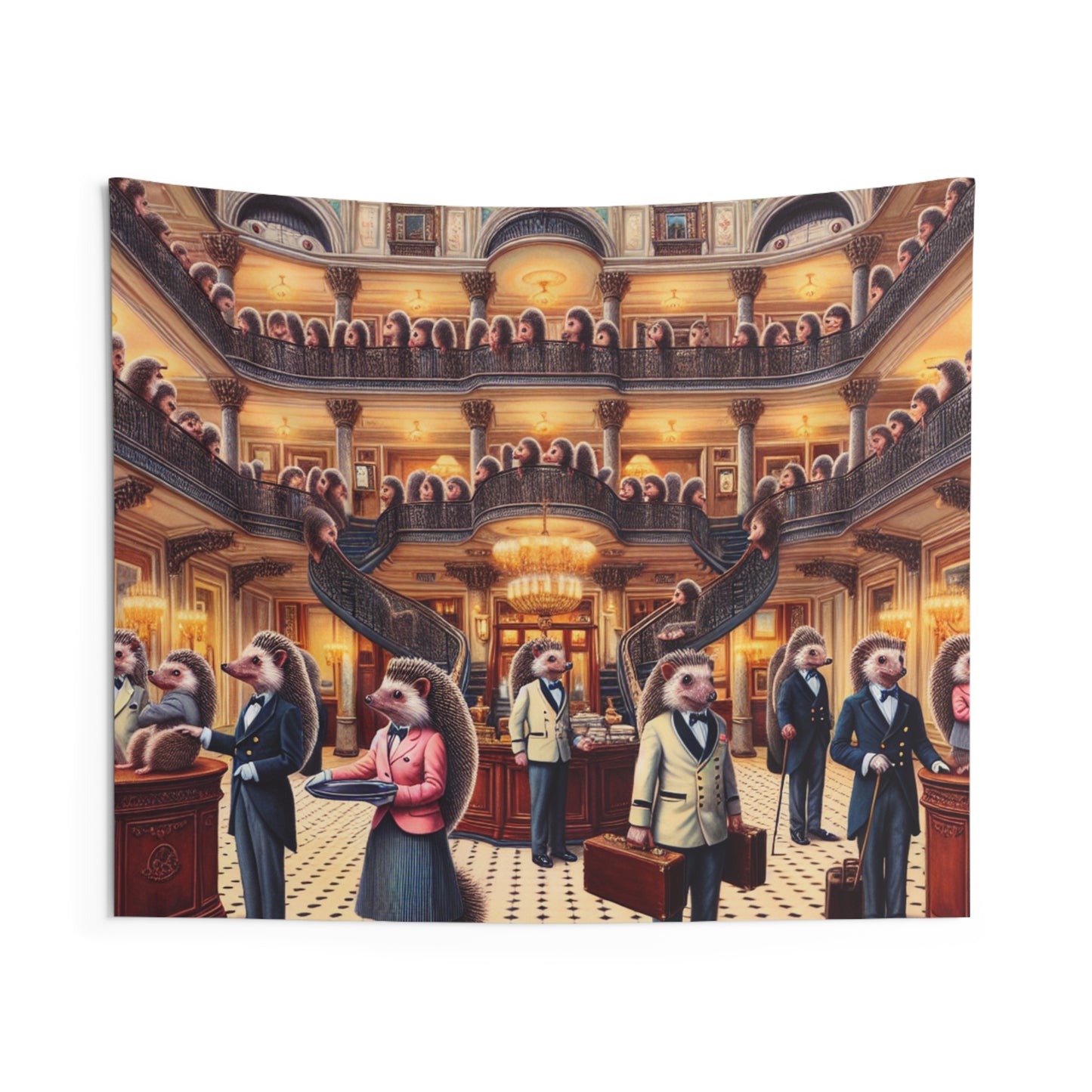 Hedgehog Hotel Wall Tapestry