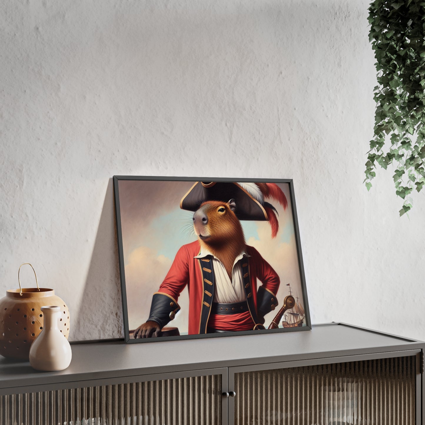 Framed Captain Capybara Poster