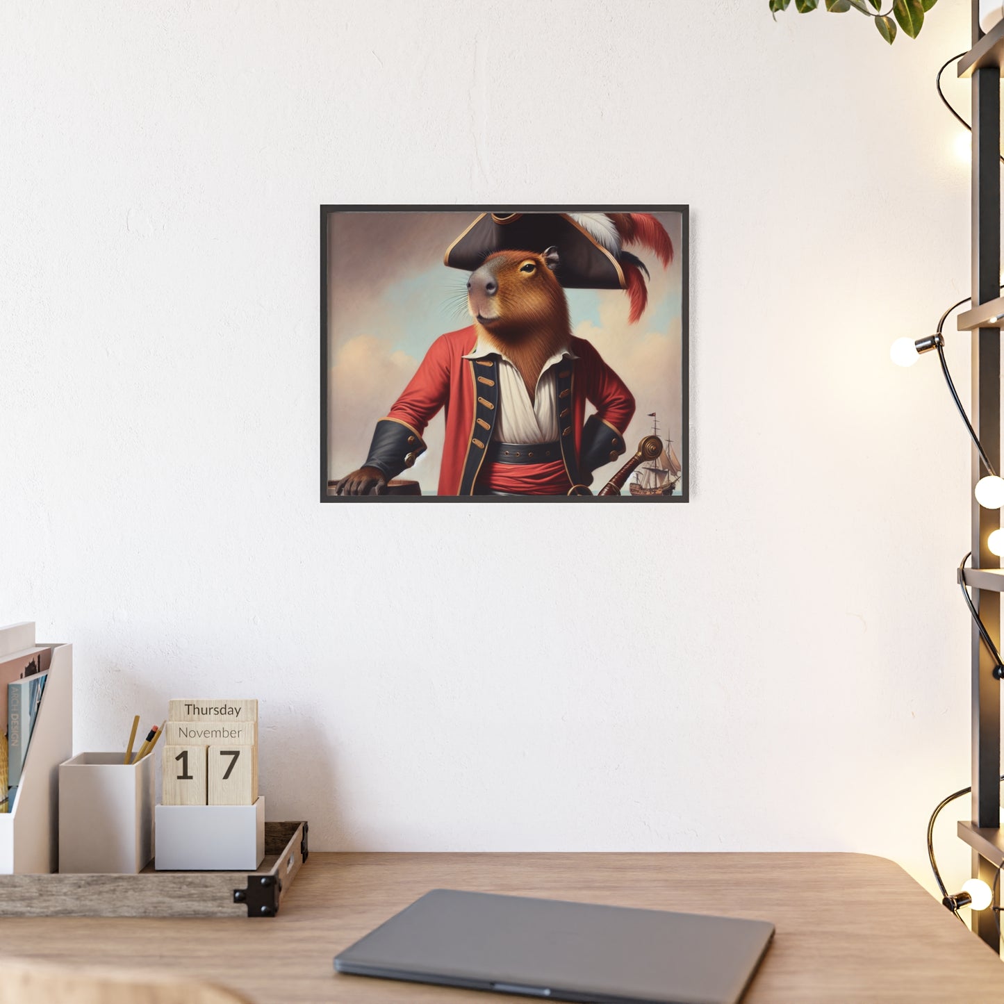 Framed Captain Capybara Poster