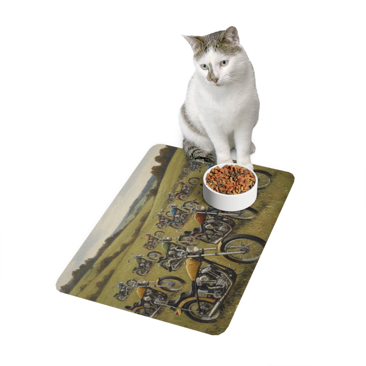 Wild Motorcycles Pet Food Mat