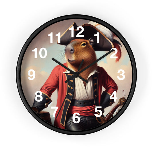Captain Capybara Wall Clock