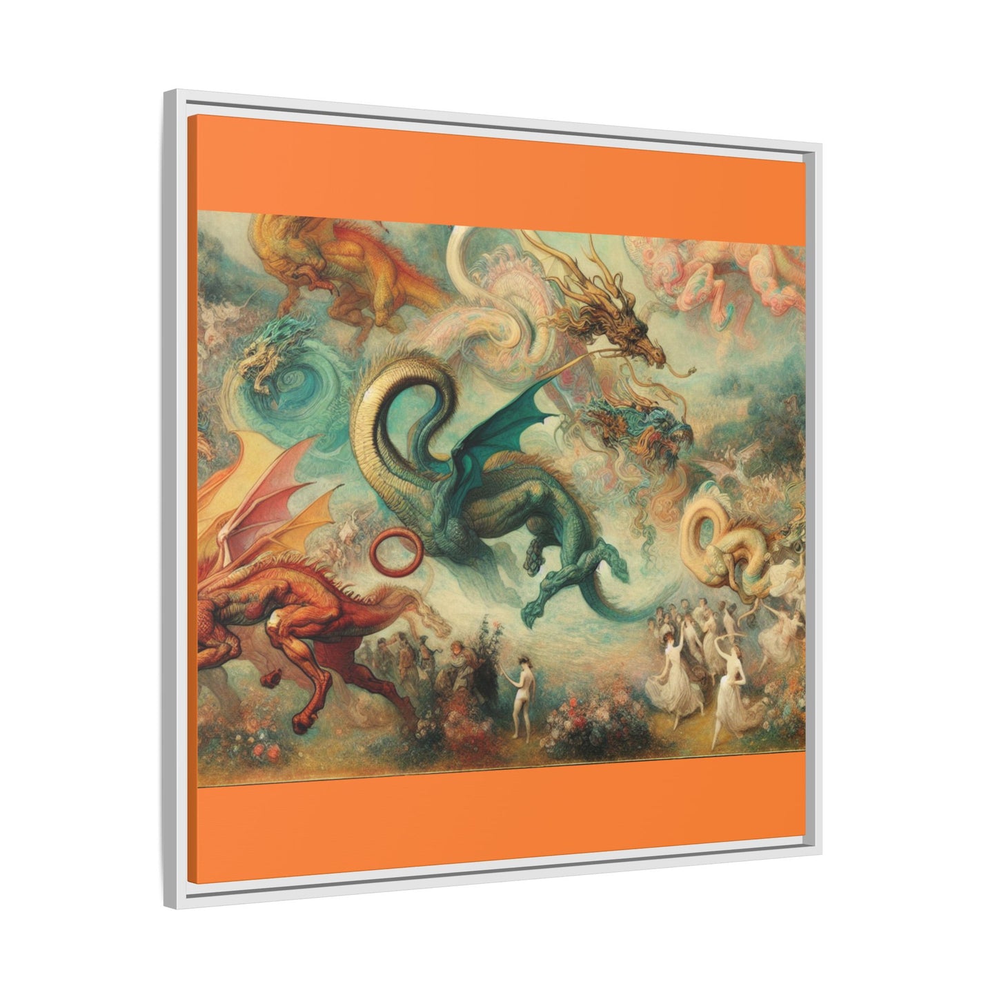 Degas Dreams of Dragons Canvas, Framed (Multi-color)