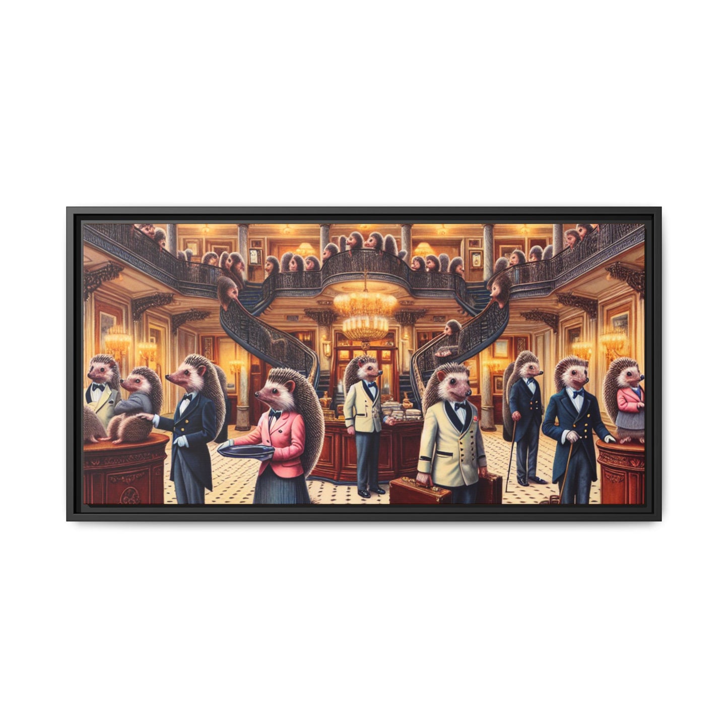 Hedgehog Hotel Canvas, Framed (Multi-color)