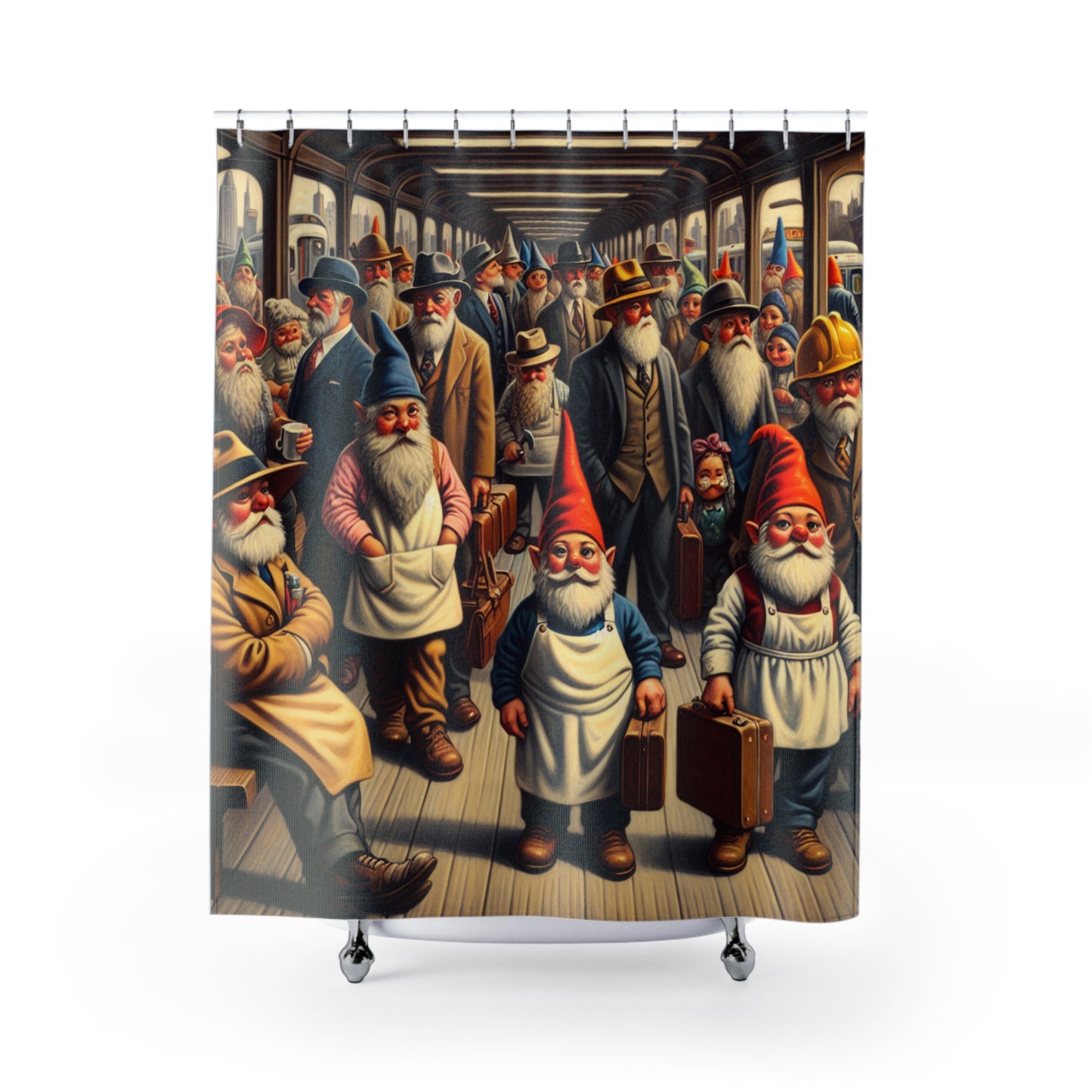 The Gnome-mute Home Shower Curtain