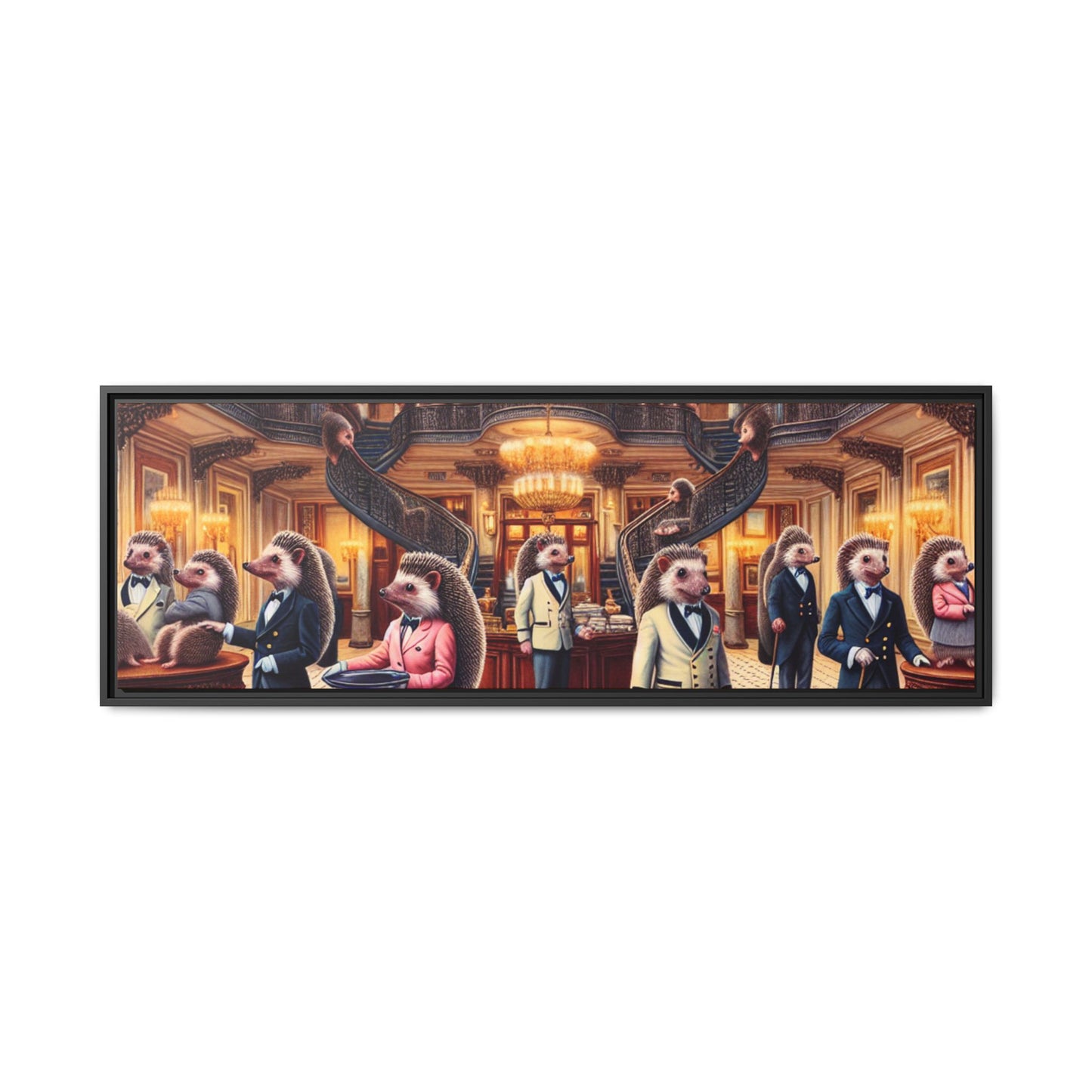 Hedgehog Hotel Canvas, Framed (Multi-color)
