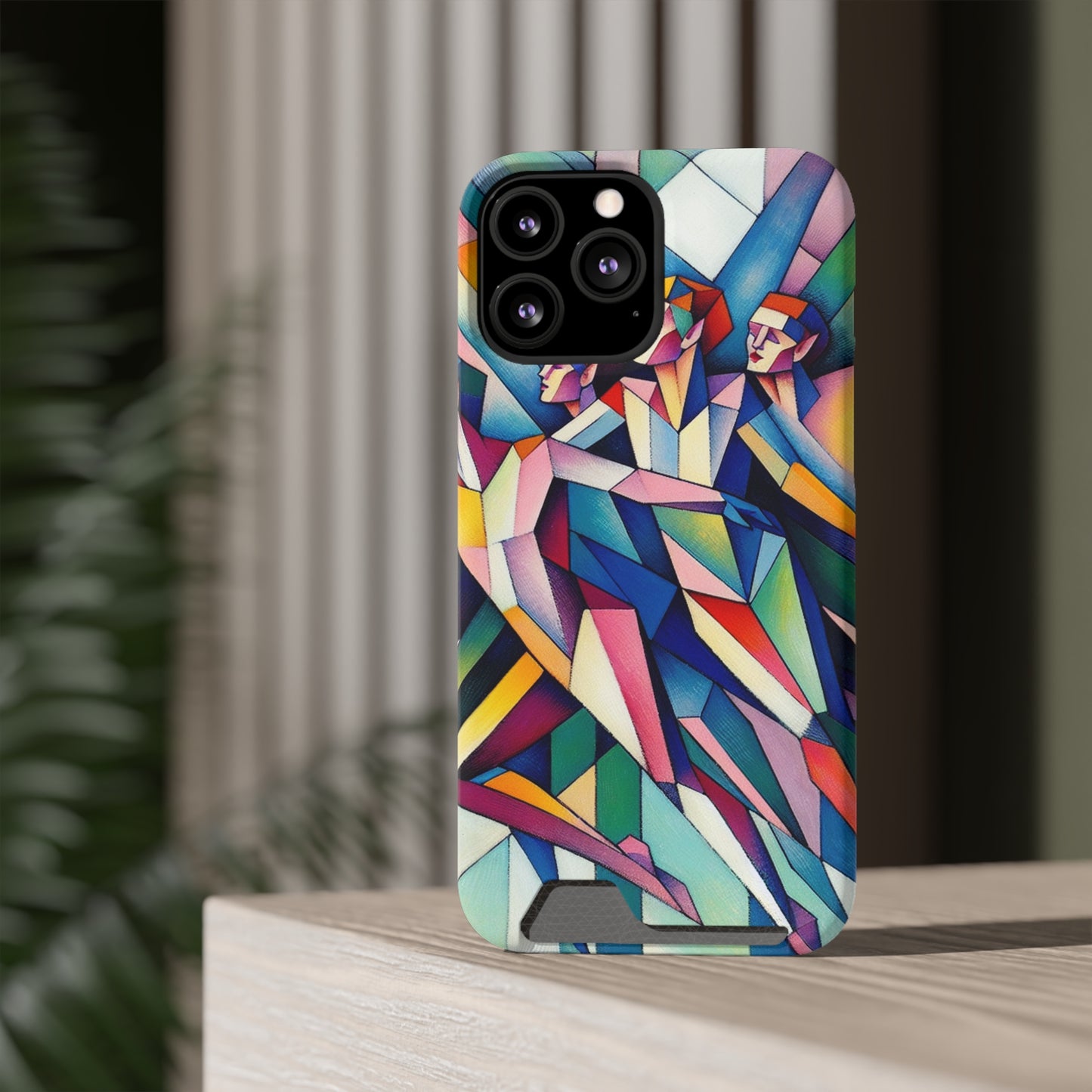 Picasso's Pixies Phone Case with Card Holder - IPHONE