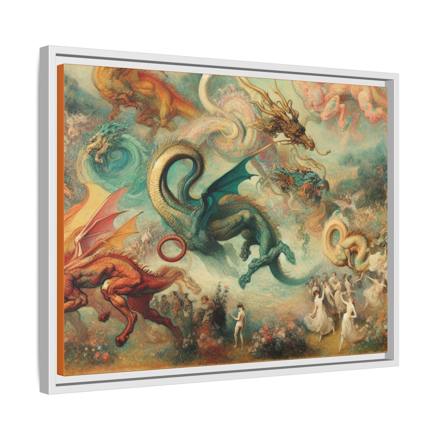 Degas Dreams of Dragons Canvas, Framed (Multi-color)