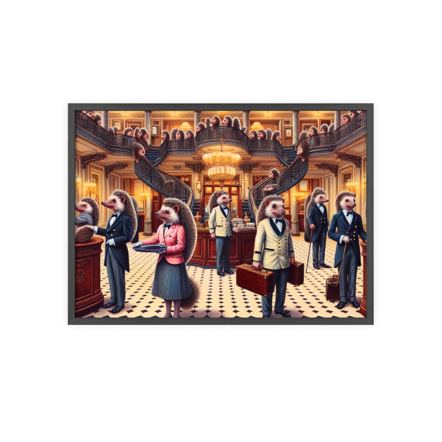 Framed Hedgehog Hotel Poster