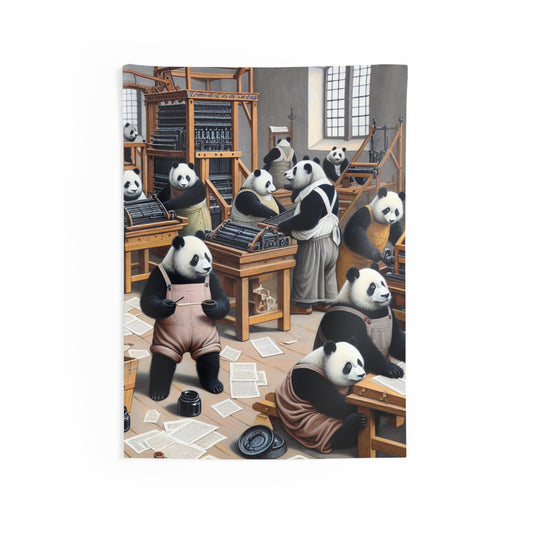 Printing Pandamonium Wall Tapestry