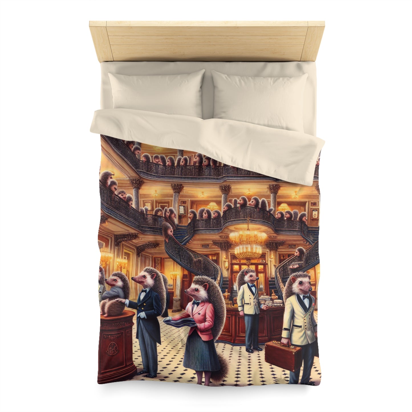 Hedgehog Hotel Microfiber Duvet Cover
