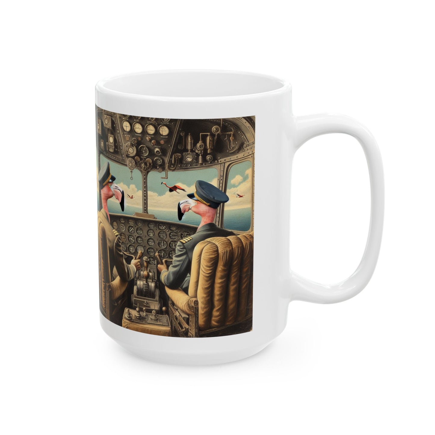 Flamingo Flight Deck Ceramic Mug