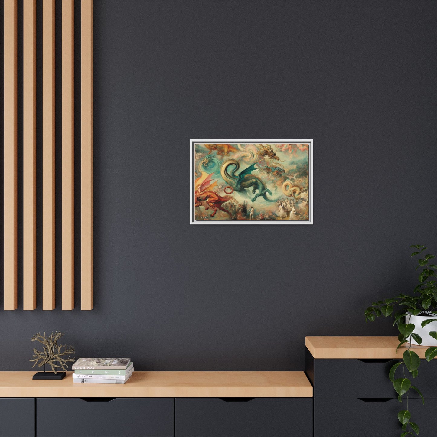 Degas Dreams of Dragons Canvas, Framed (Multi-color)