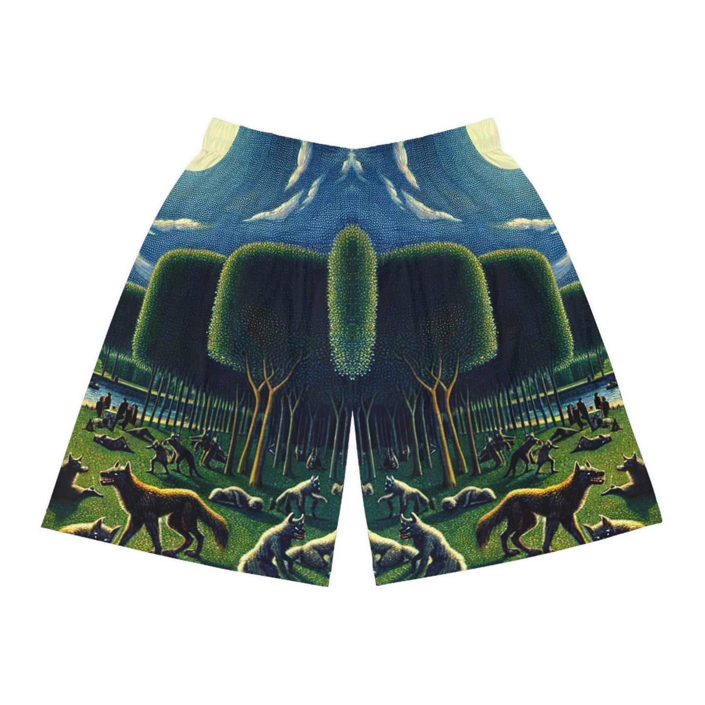 Werewolves at the Waterfront Basketball Shorts