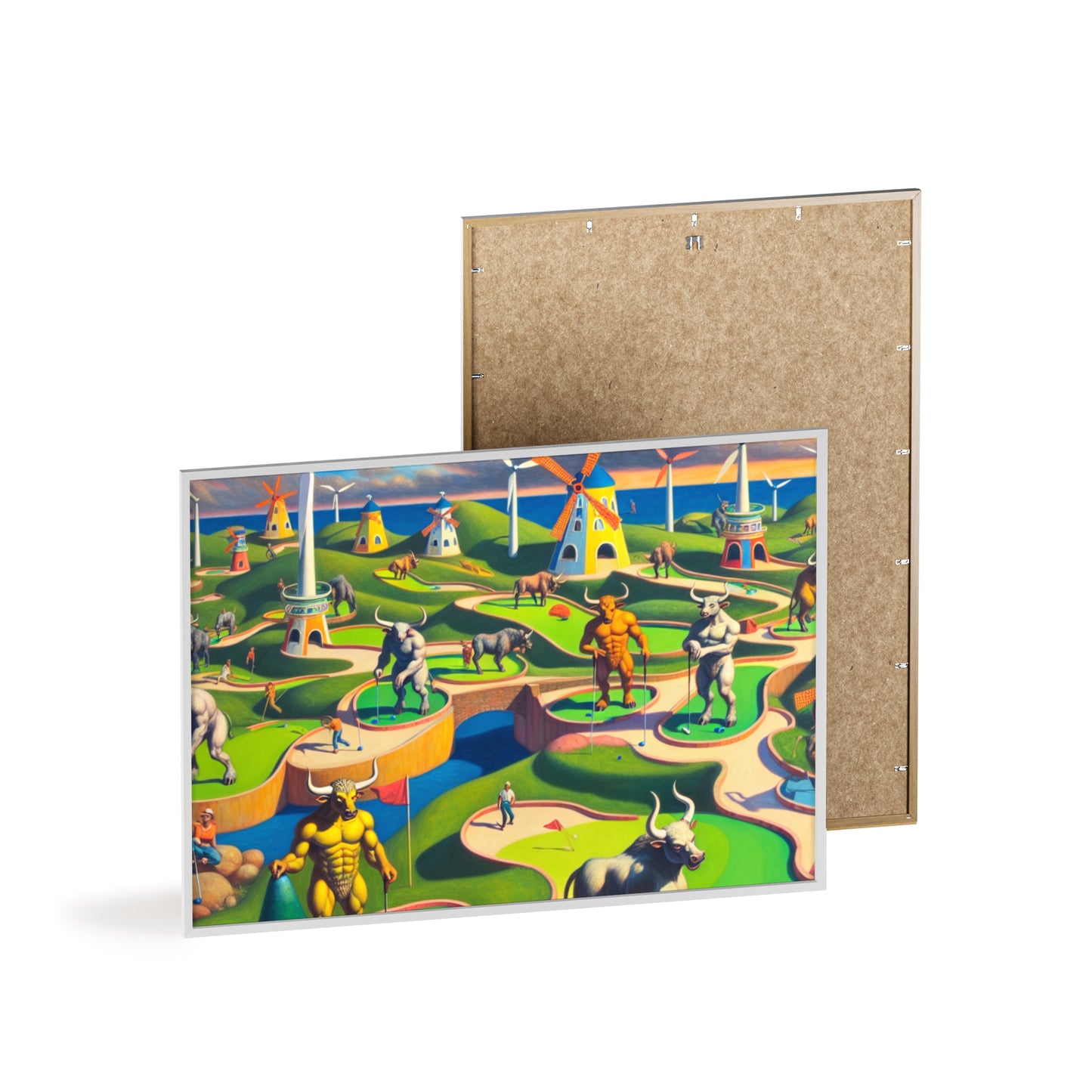 Framed Mini-taur Golf Poster