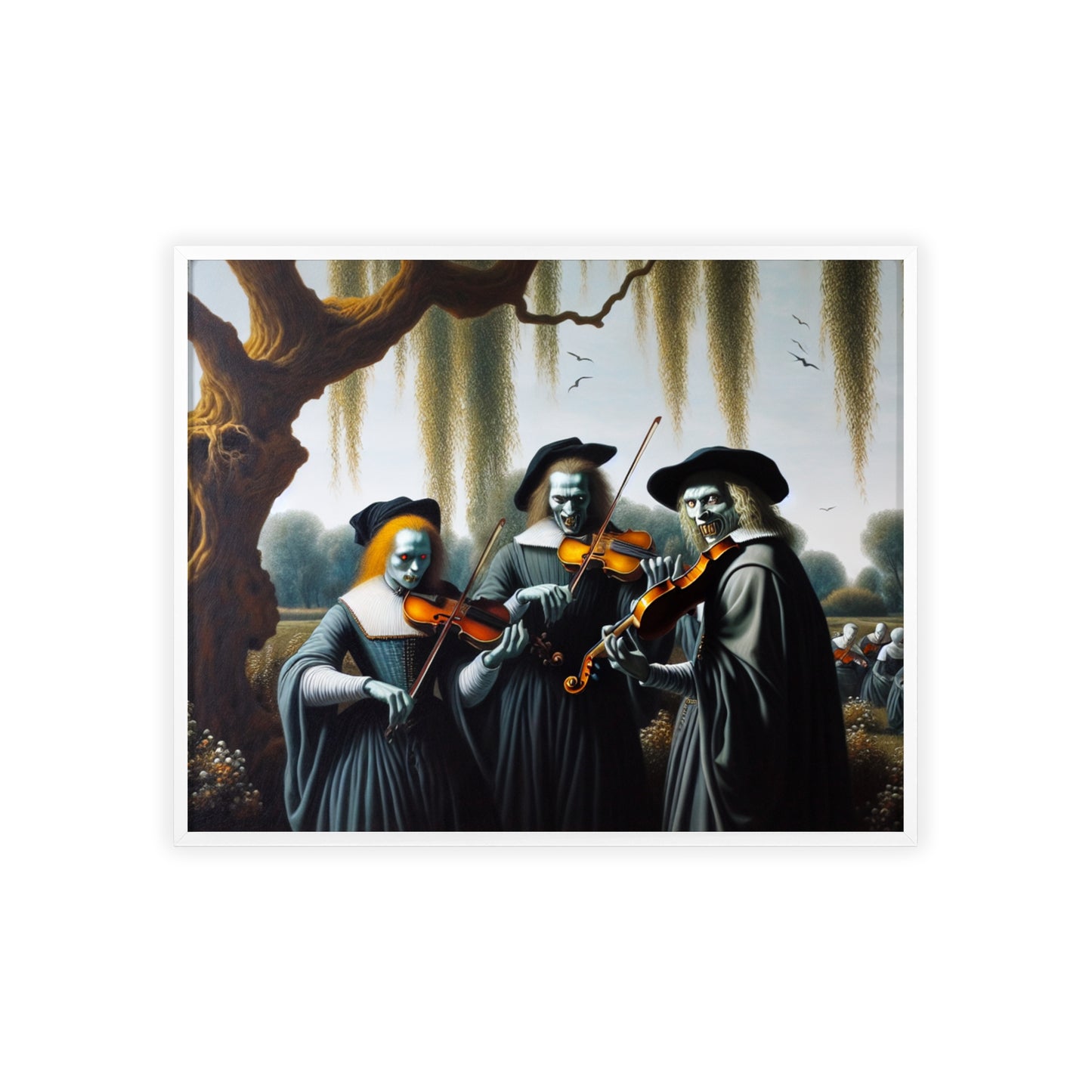 Framed Vermeer's Vampire Violinists Poster