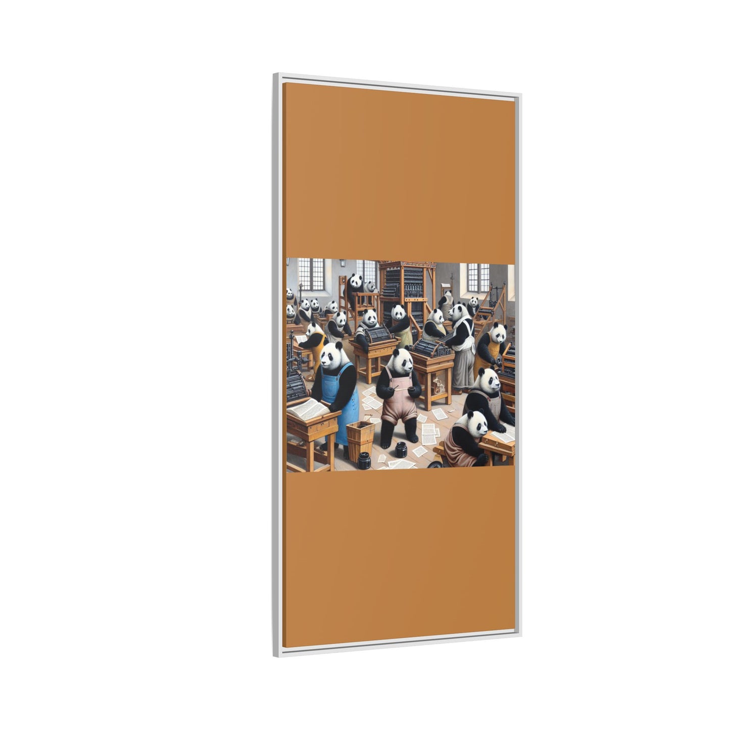 Printing Pandamonium Canvas, Framed (Multi-color)