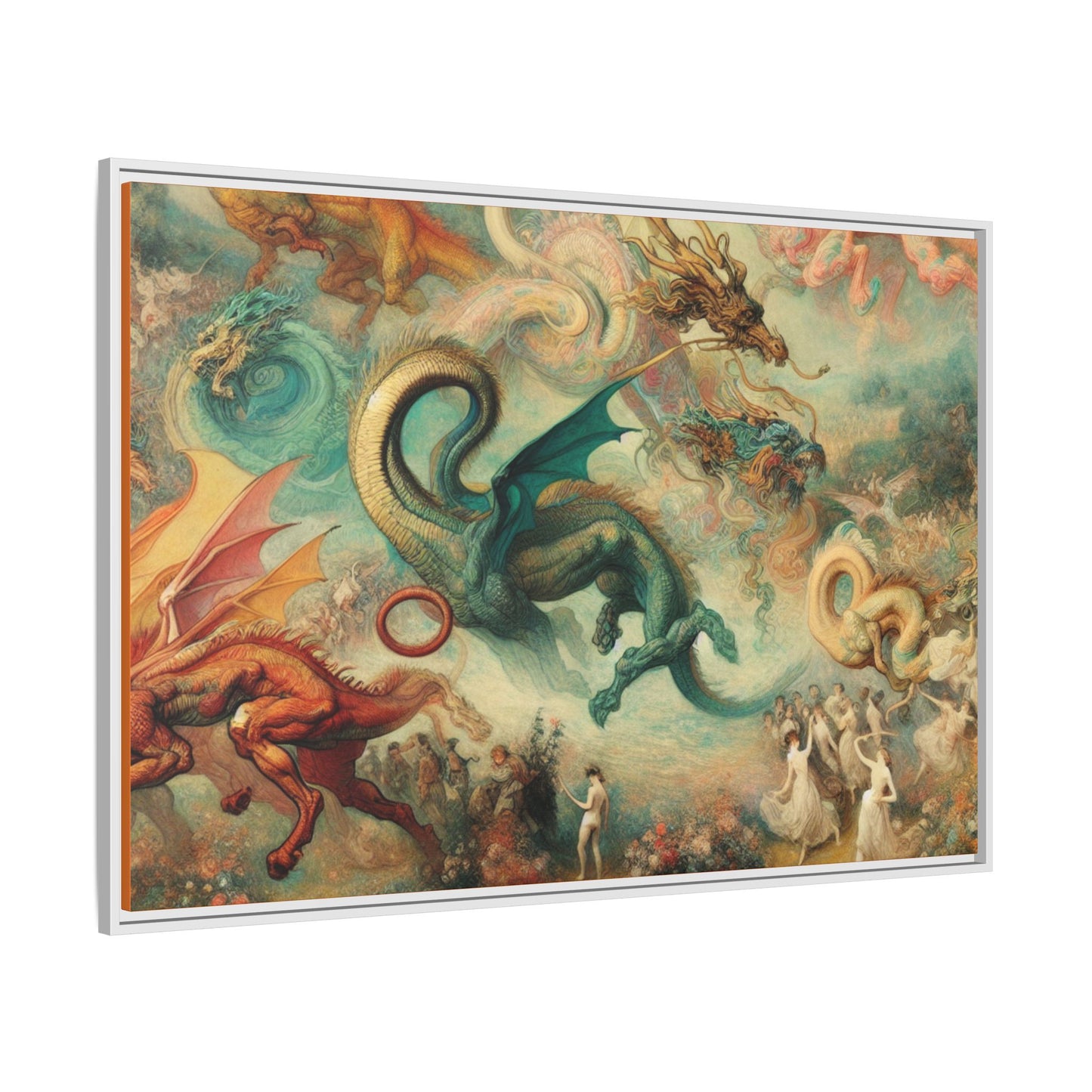 Degas Dreams of Dragons Canvas, Framed (Multi-color)