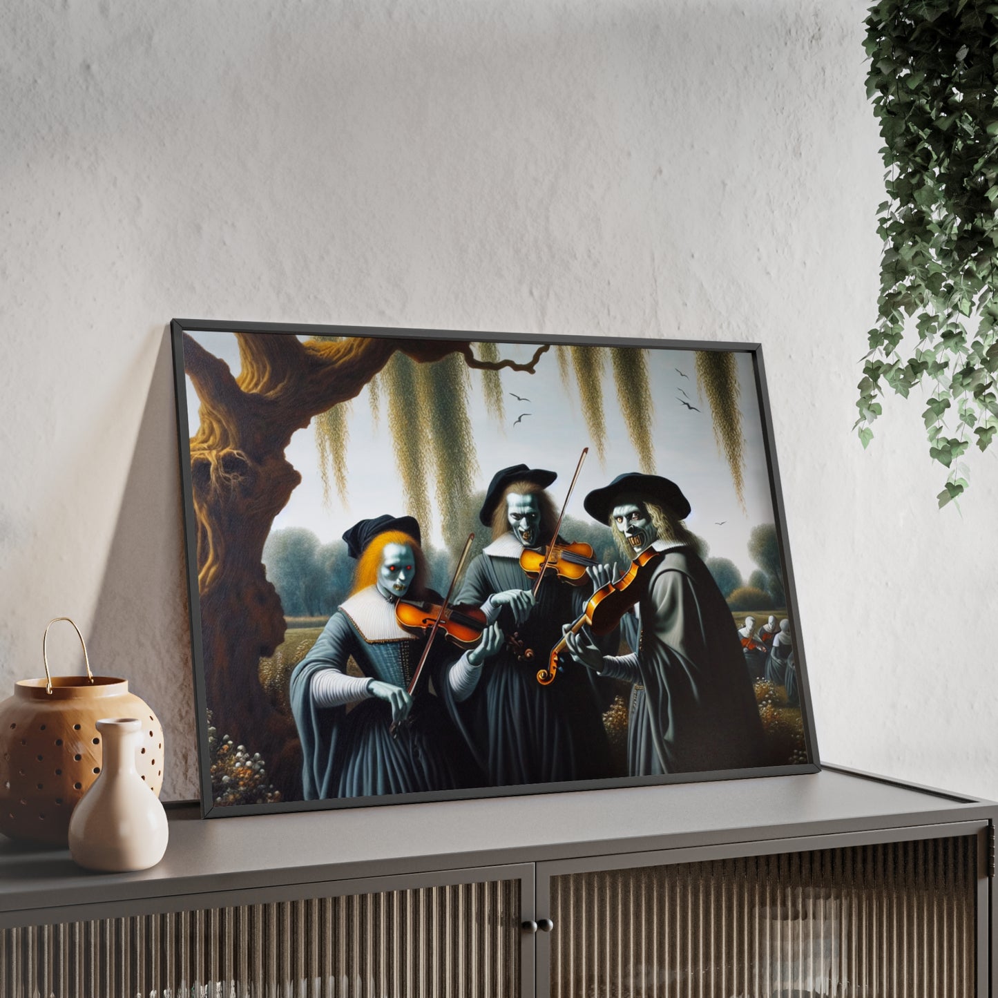 Framed Vermeer's Vampire Violinists Poster