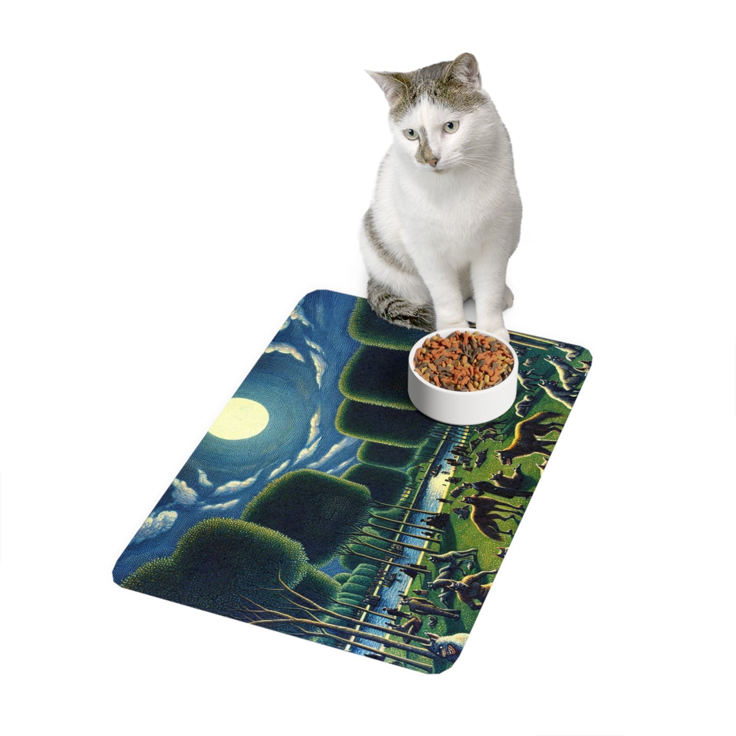 Werewolves at the Waterfront Pet Food Mat