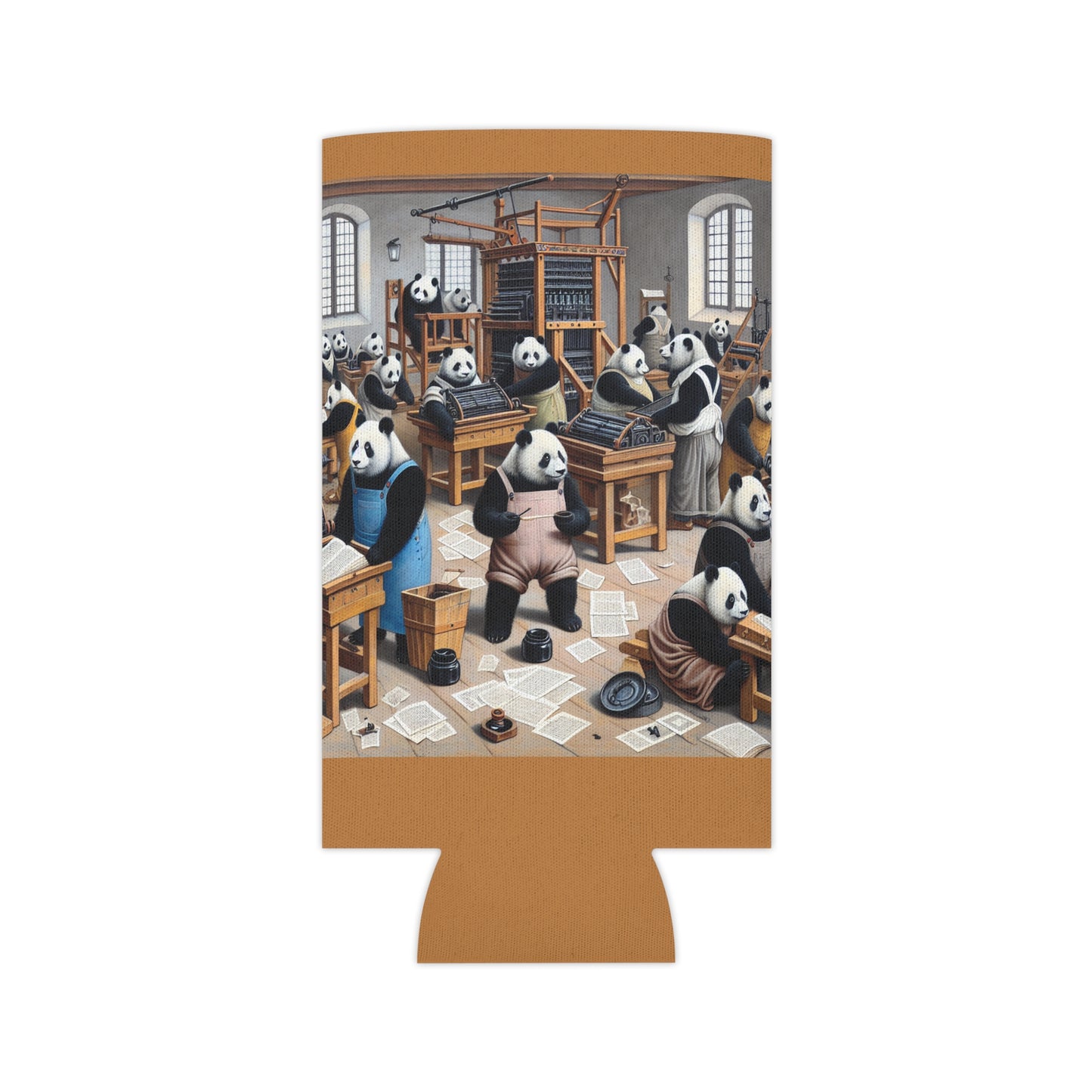 Printing Pandamonium Can Cooler
