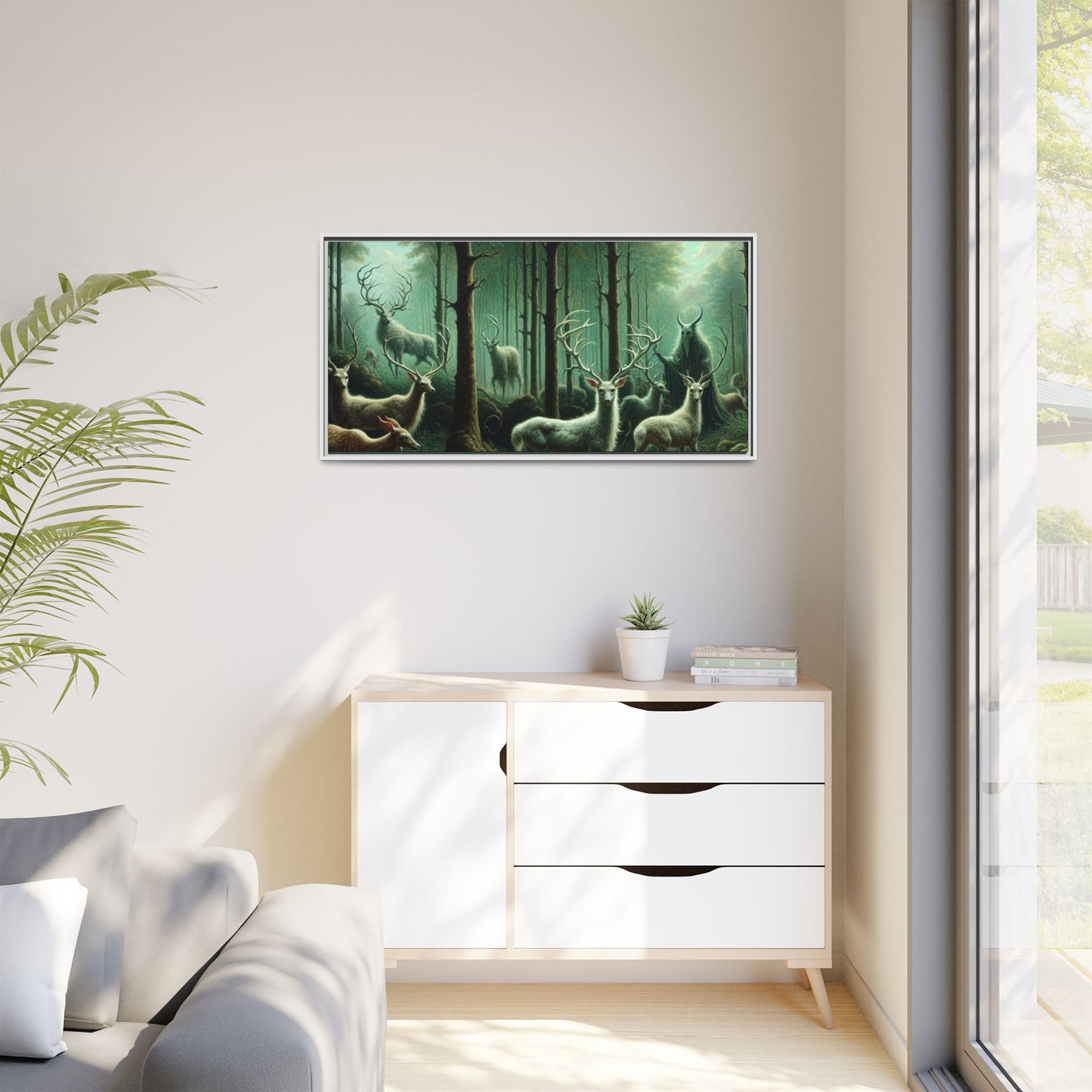 Wendigo Shepherd Canvas, Framed (Multi-color)