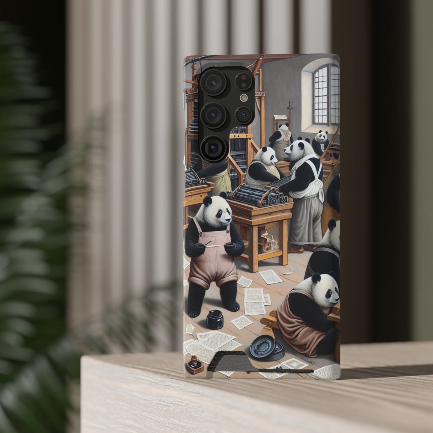 Printing Pandamonium Phone Case with Card Holder - GALAXY