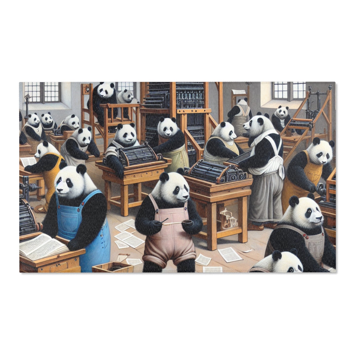 Printing Pandamonium Area Rug - HORIZONTAL