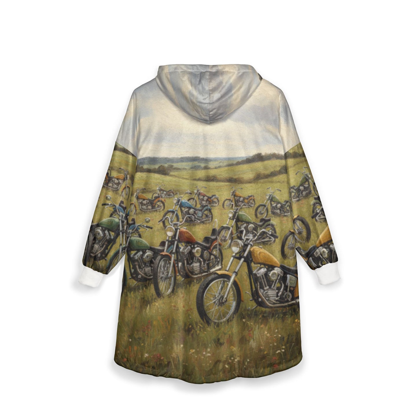 Wild Motorcycles Hooded Pullover Blanket