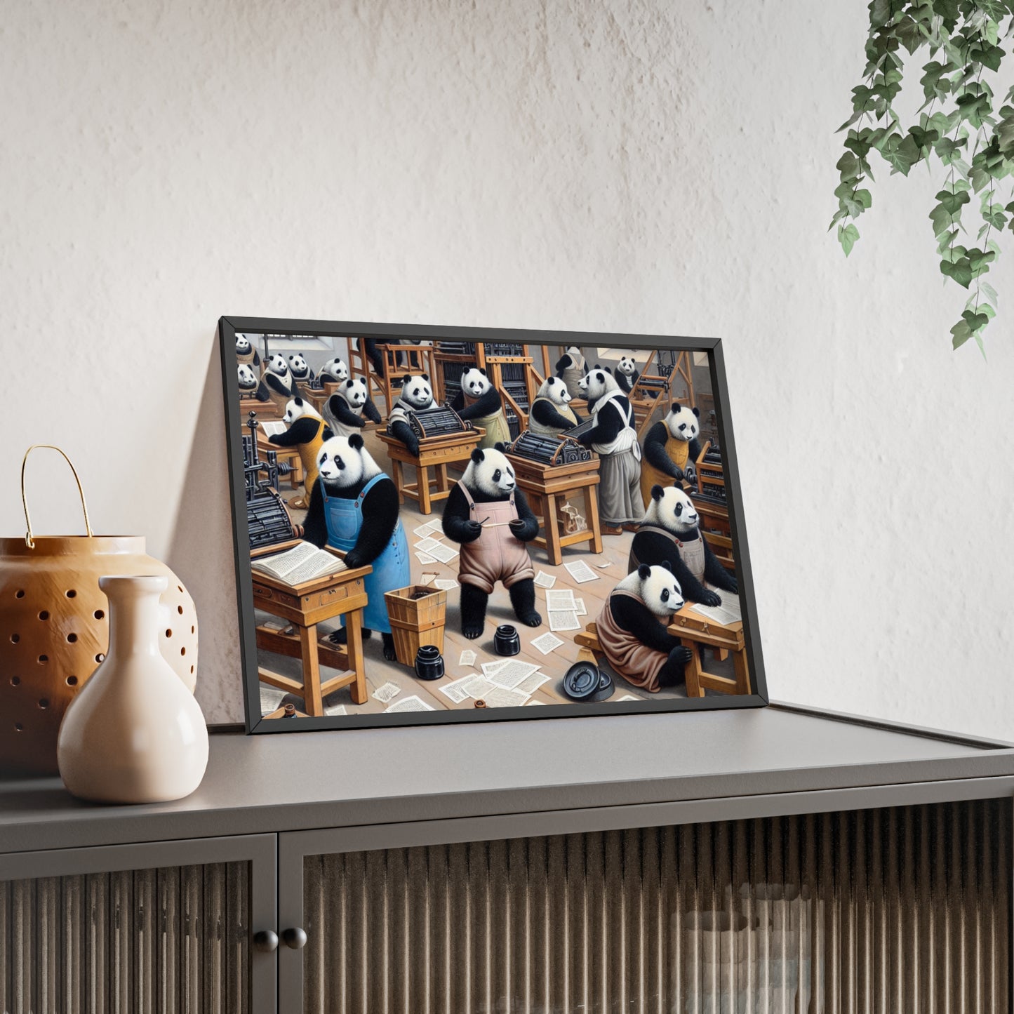 Framed Printing Pandamonium Poster