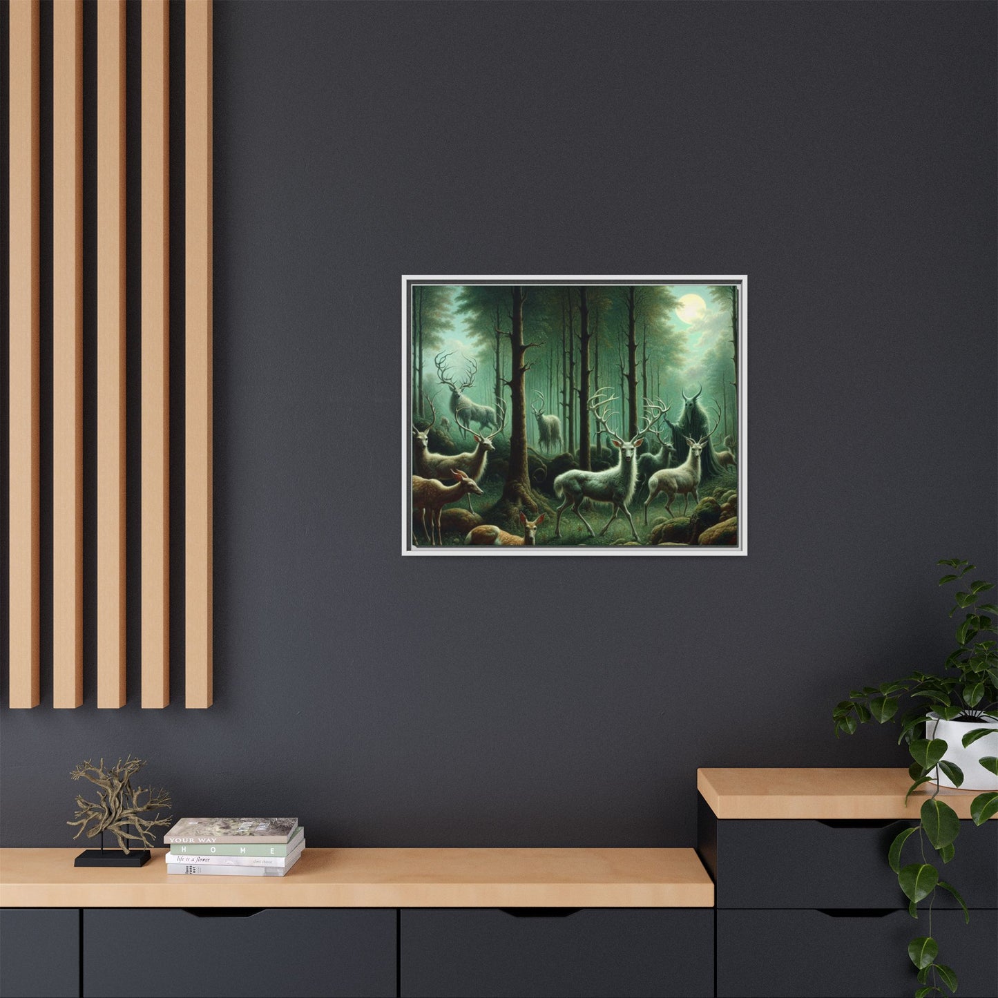 Wendigo Shepherd Canvas, Framed (Multi-color)