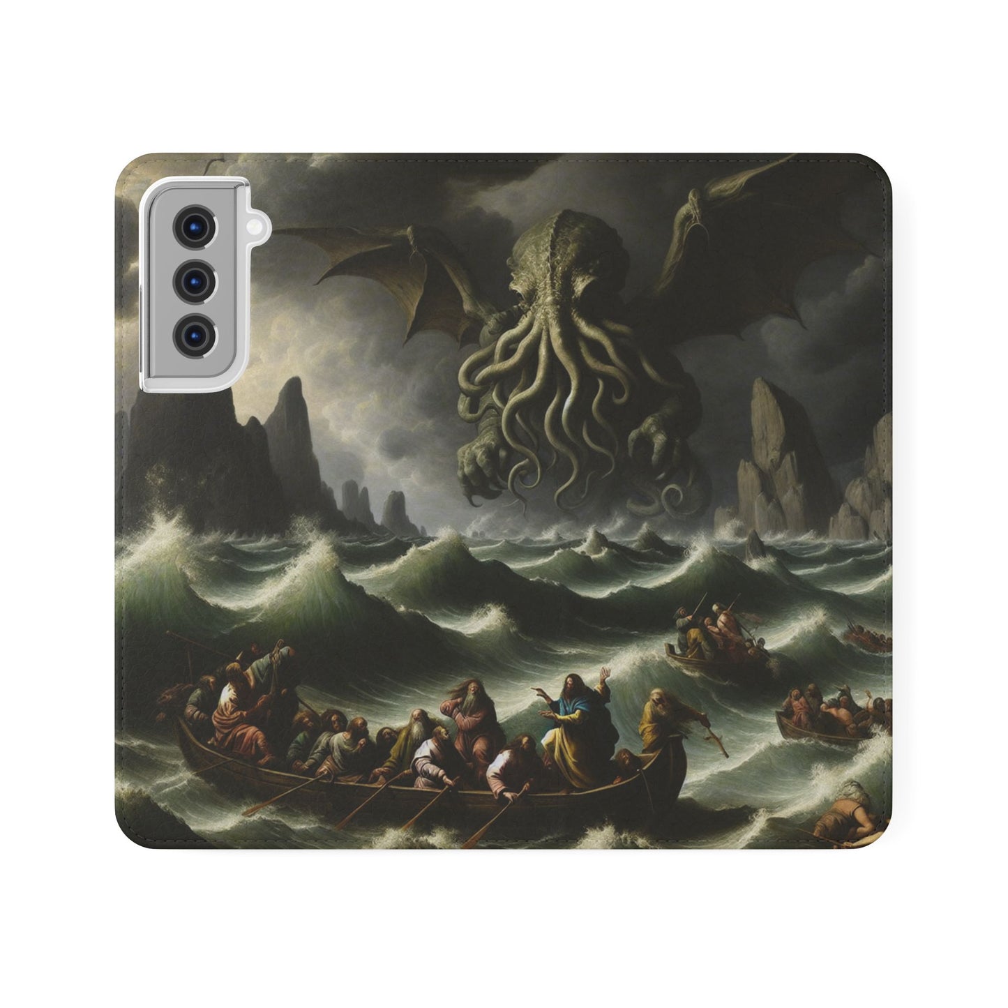 Cthulhu in the Storm Flip Cases for iPhones