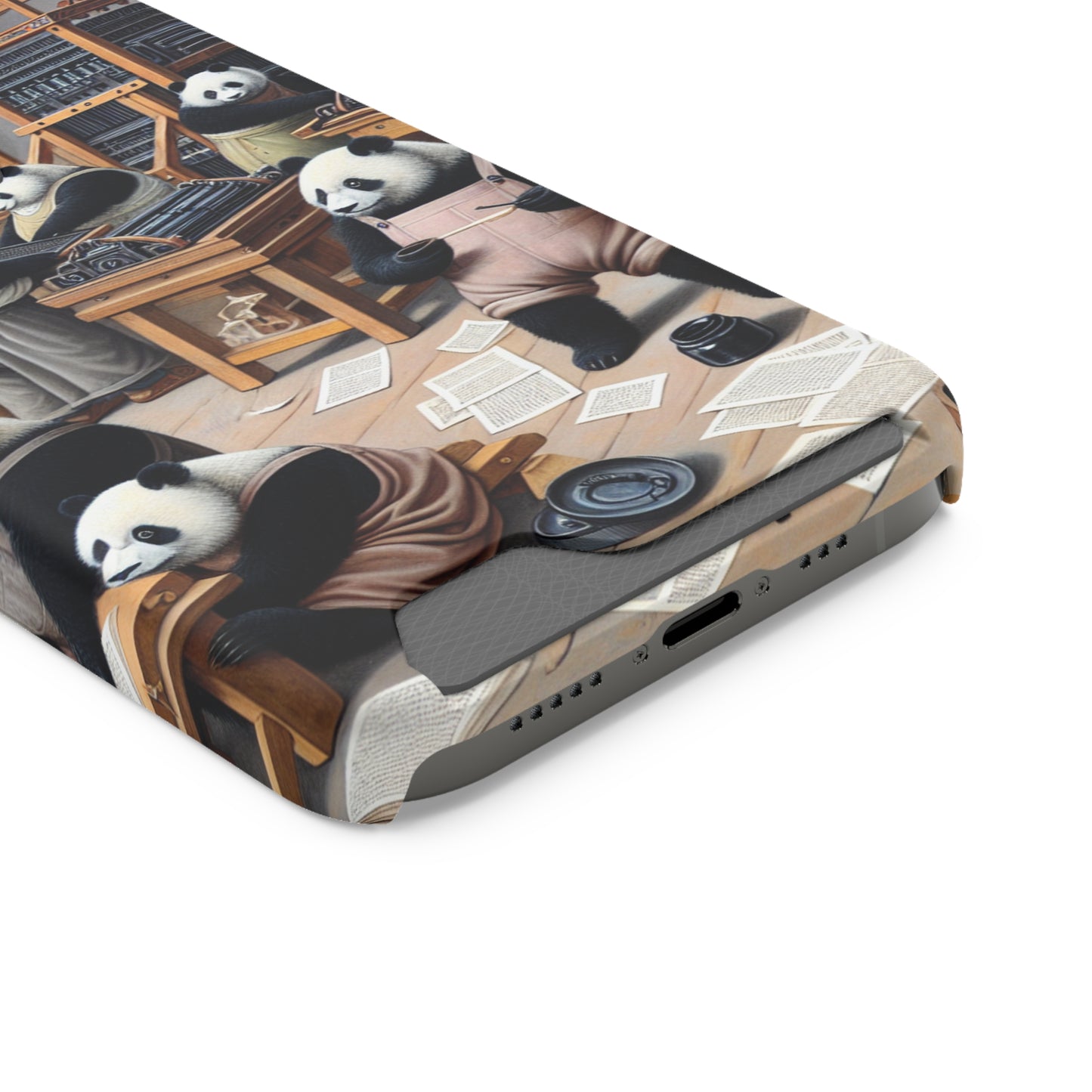 Printing Pandamonium Phone Case with Card Holder - IPHONE