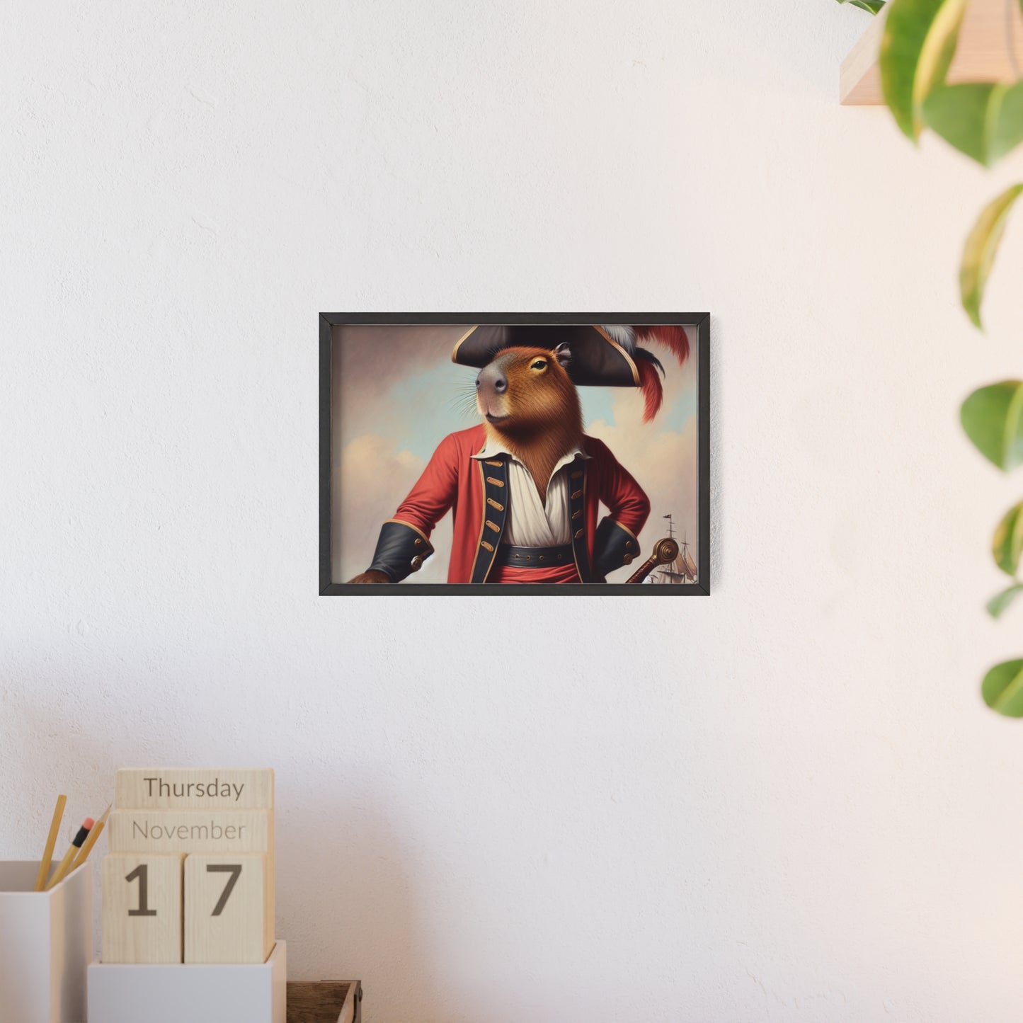 Framed Captain Capybara Poster