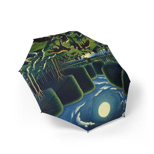 Werewolves at the Waterfront Semi-Automatic Foldable Umbrella