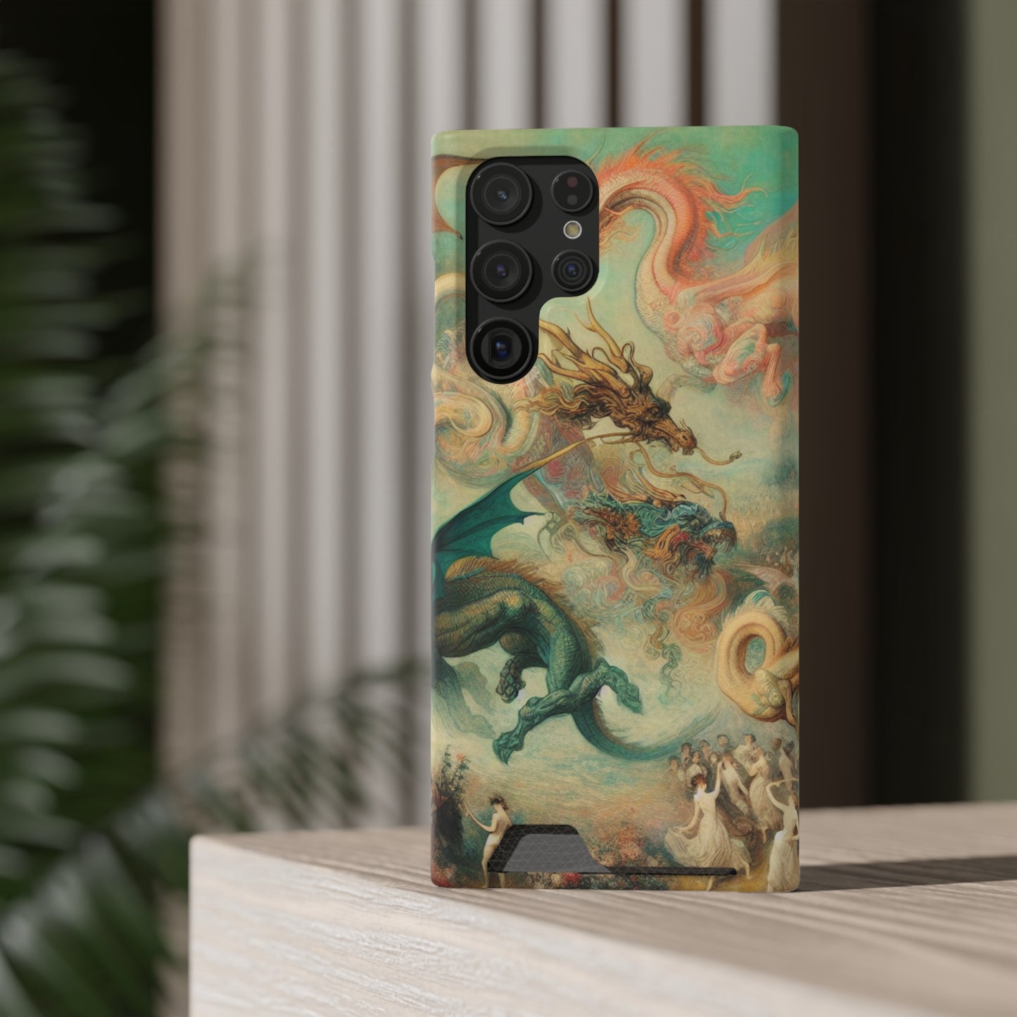 Degas Dreams of Dragons Phone Case with Card Holder - GALAXY