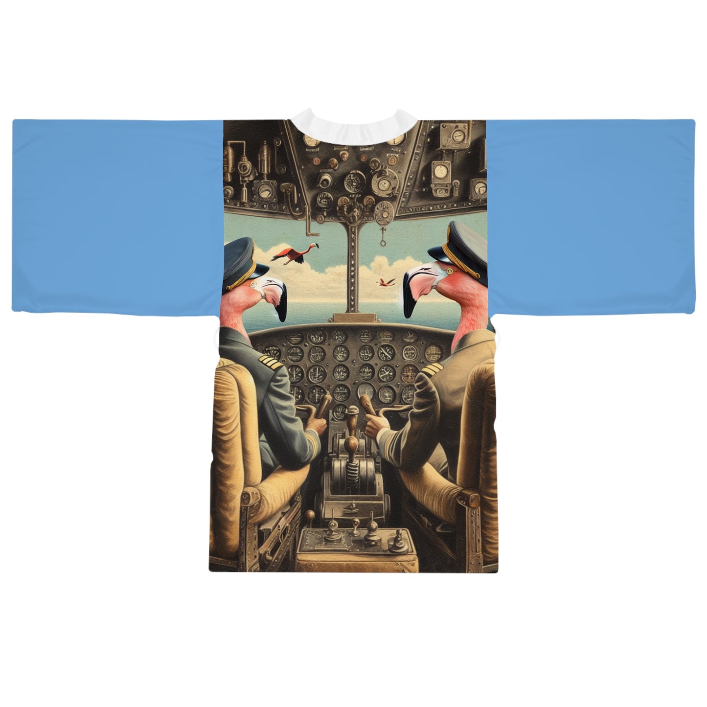 Flamingo Flight Deck Kimono Robe