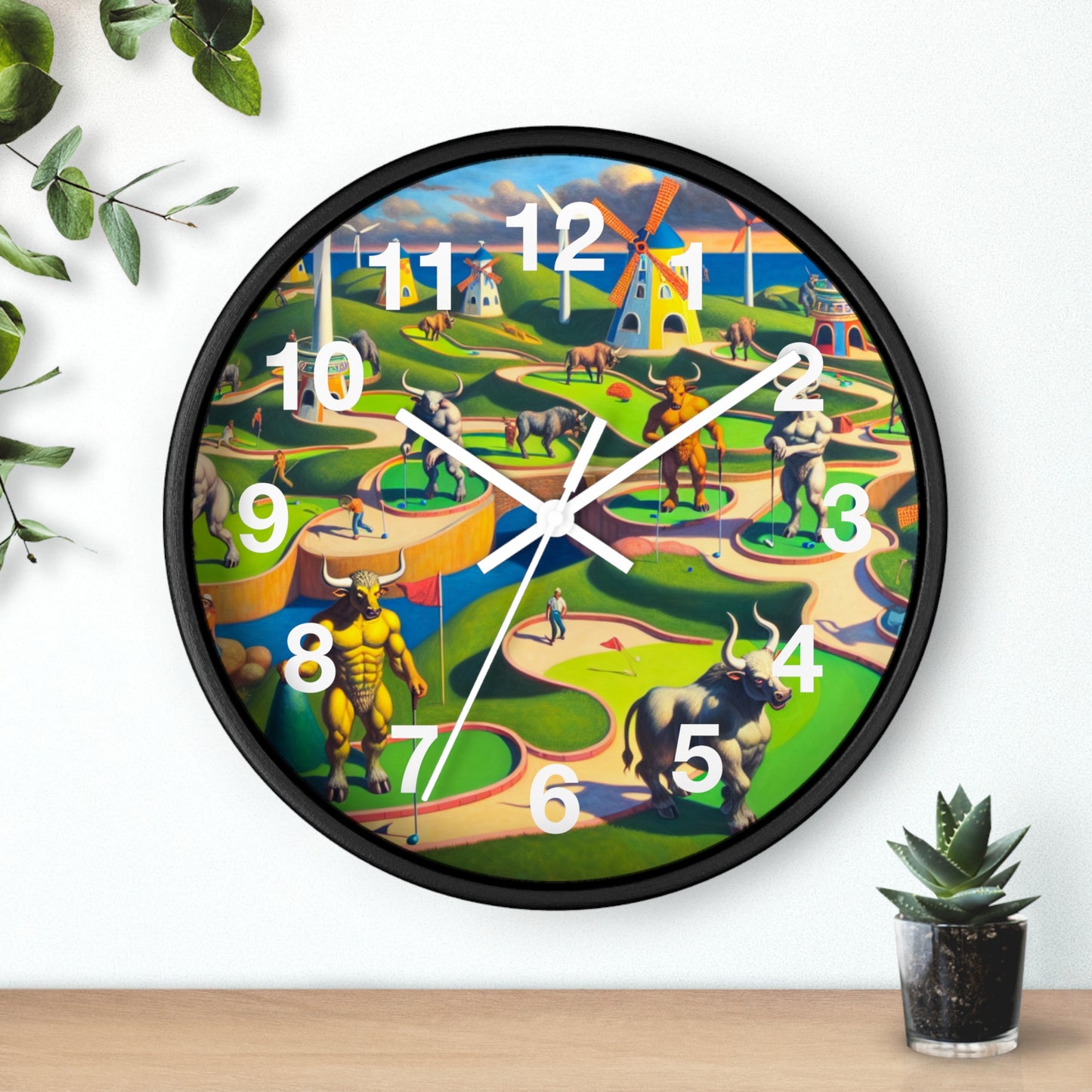 Mini-taur Golf Wall Clock