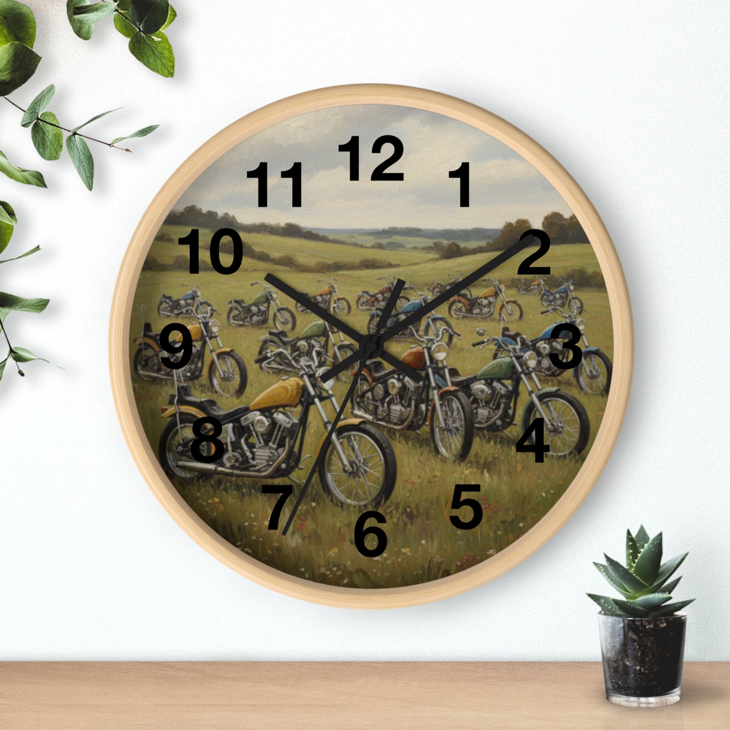 Wild Motorcycles Wall Clock