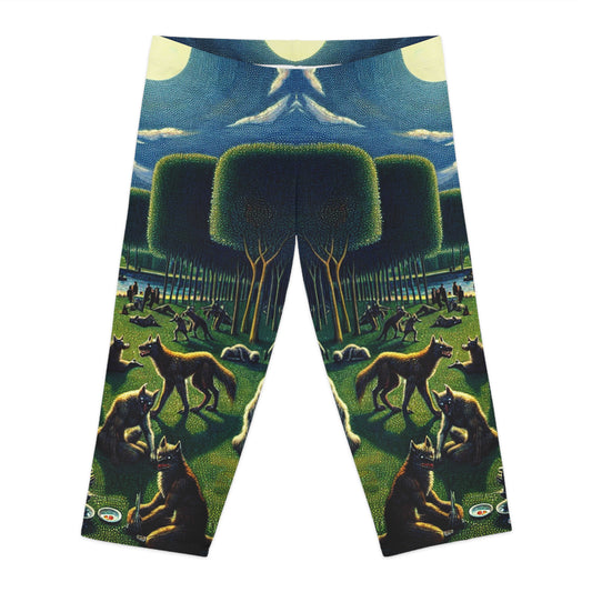 Werewolves at the Waterfront Capri Leggings